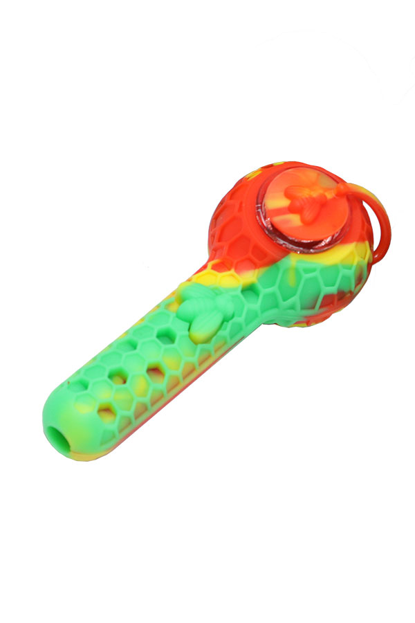 Glow Bug Silicone Hand Pipe with Mouthpiece