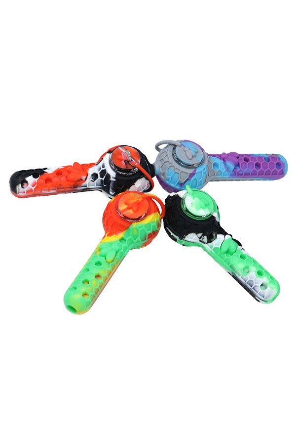 Glow Bug Silicone Hand Pipe with Mouthpiece