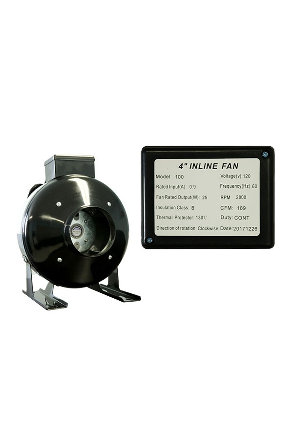 Inline Duct Fan with Virgin Charcoal Carbon Filter Combo